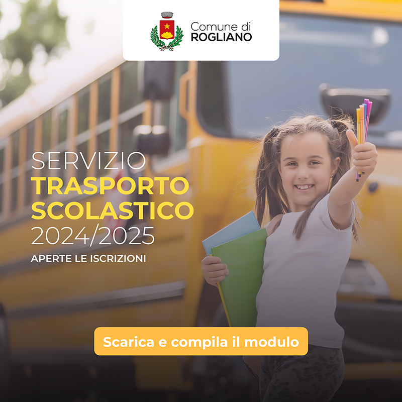 SERVIZIO TRASPORTO SCOLASTICO – AVVISO PER ISCRIZIONE AL SERVIZIO